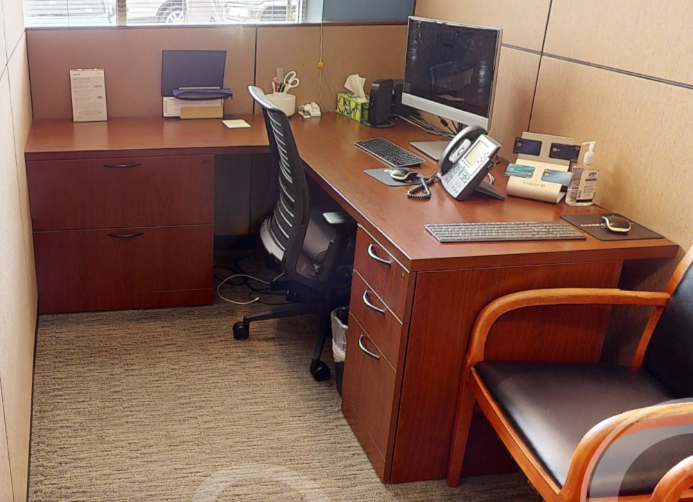 L-shaped desk