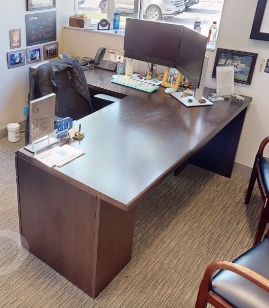 L-shaped desk