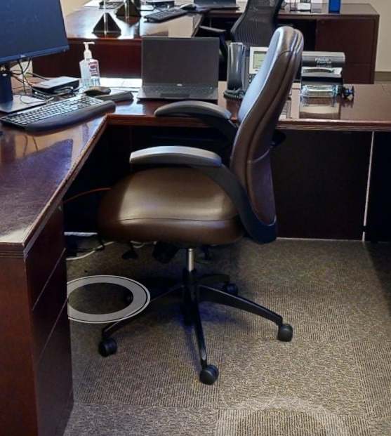 Brown Leather Task Chair
