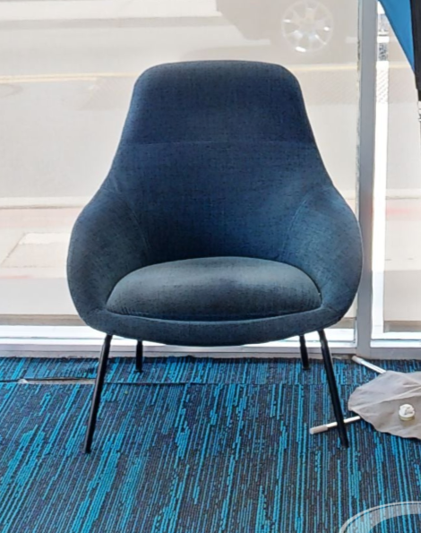 Blue lounge chair