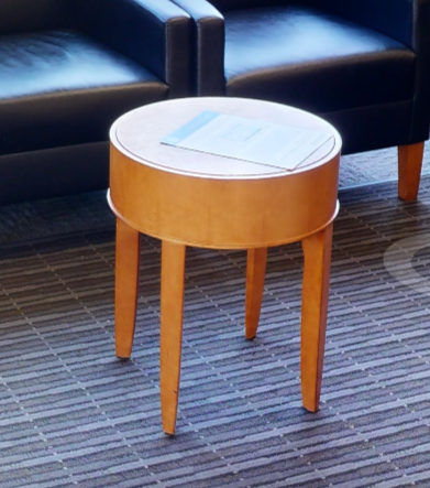 Round side table