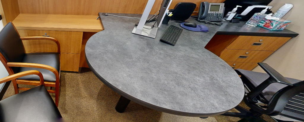 L-shaped desk