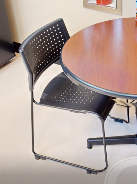 Side chair no arms, blk