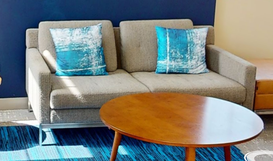2 seat grey couch