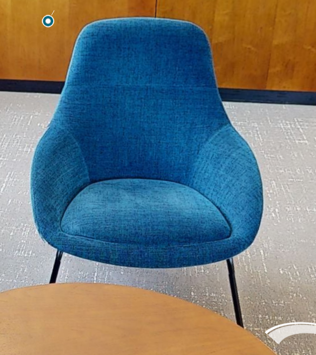 Blue lounge chair
