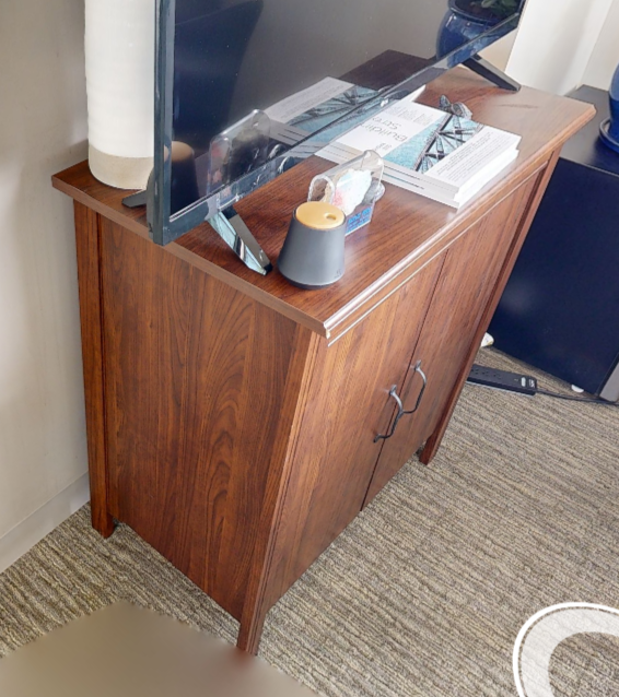 2 door cabinet, wood