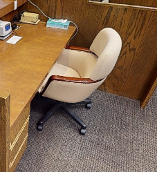 Guest Chair - Beige, on Wheels