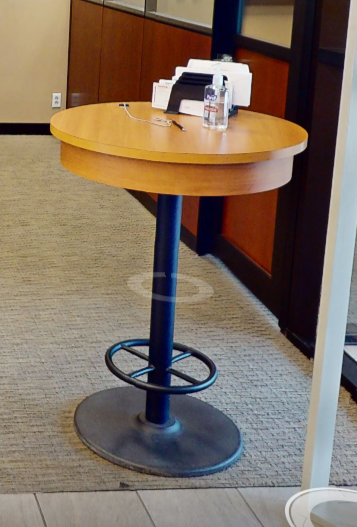 Round standing lab table