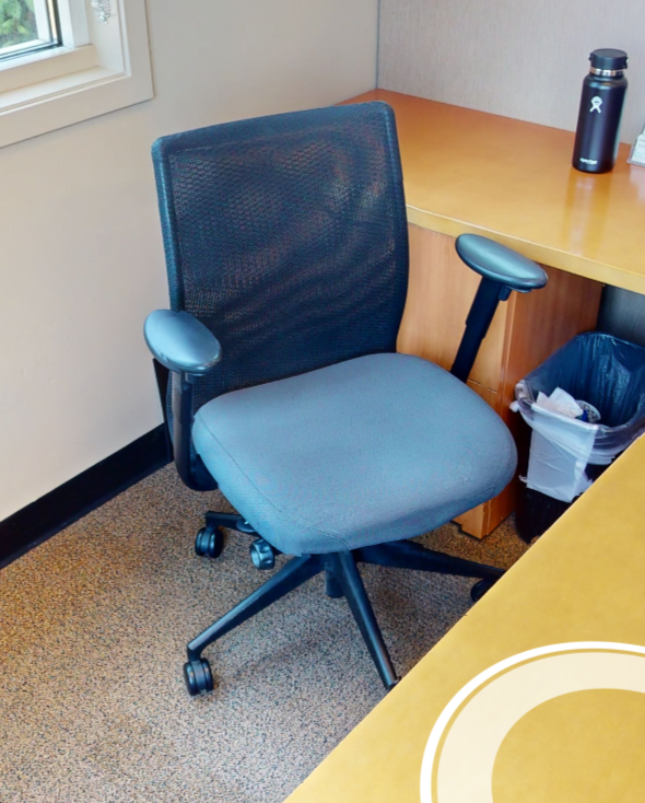 Task chair with arms