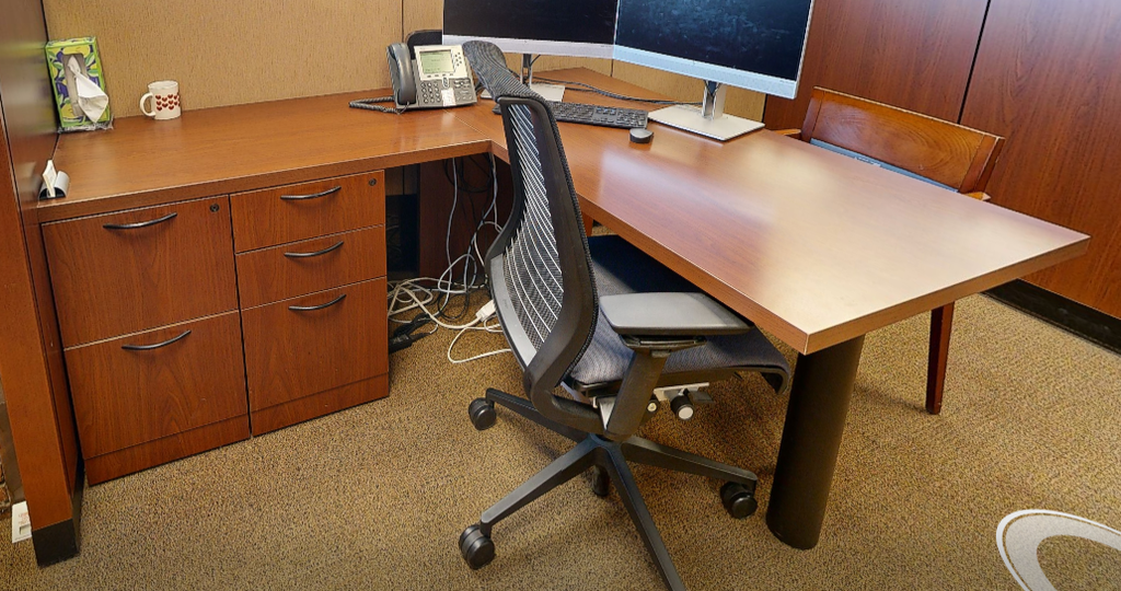 L-shaped desk