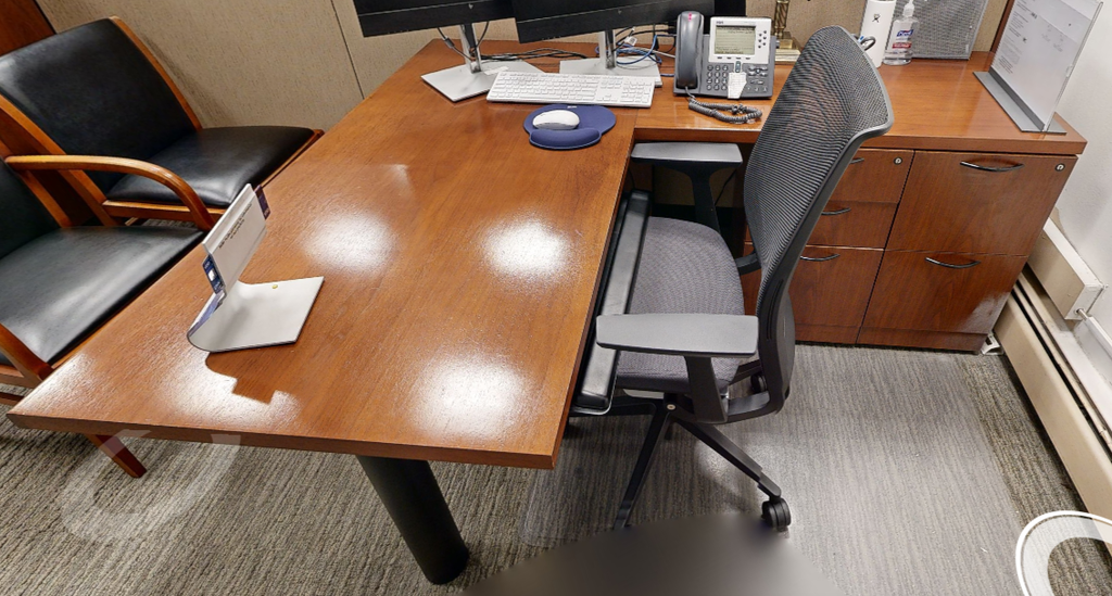 L-shaped desk