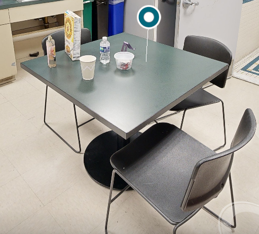 Green square table