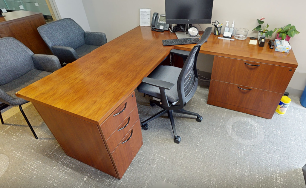 L-shaped desk