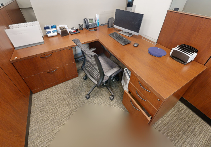 L-shaped desk