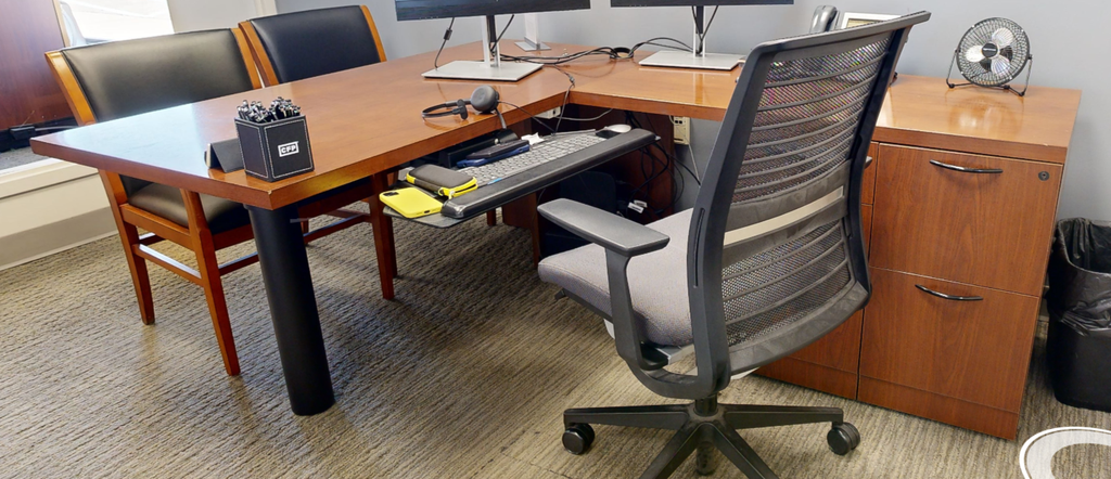 L-shaped desk