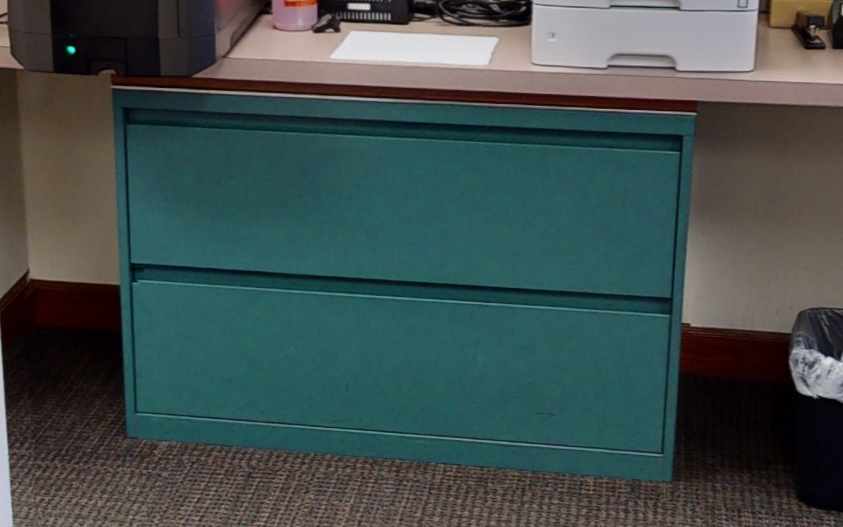 Filing Cabinet - 2 Drawer, Blue