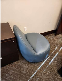 Blue-Grey Lounge Chair