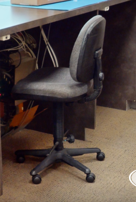 Grey task chair no arms