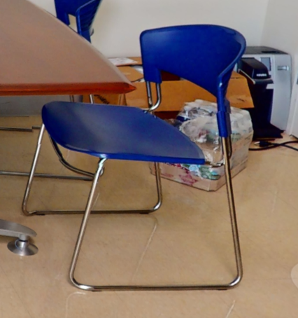 Blue side chair