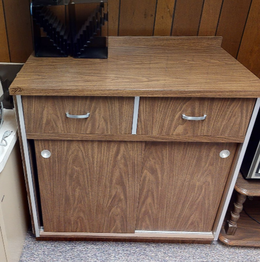 Wood Cabinet - 2 Drawer