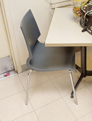 Blk side chair no arms