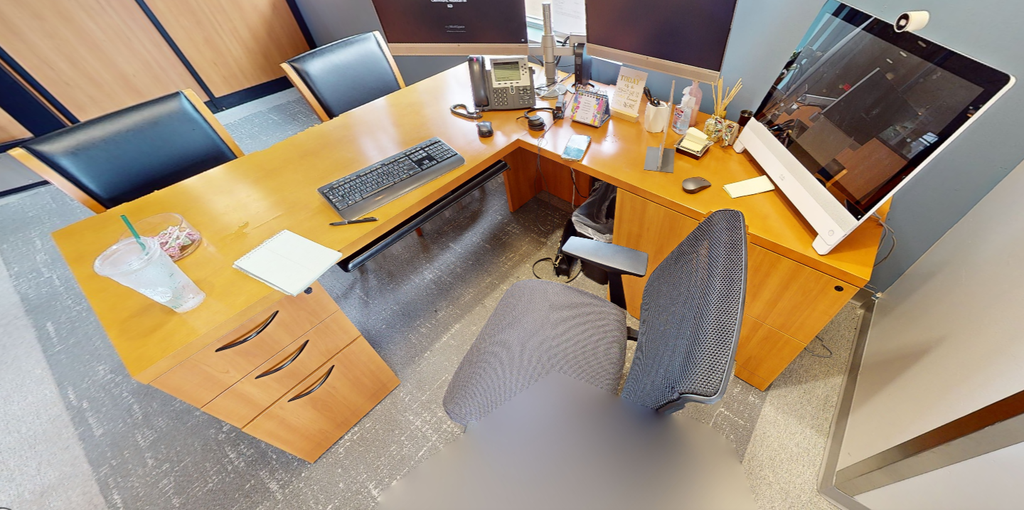 L-shaped desk