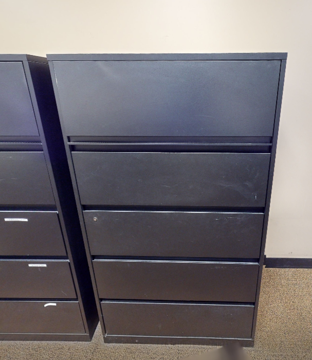 5D lateral file cabinet, blk
