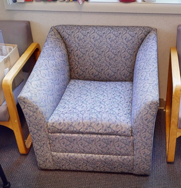 Purple lounge chair