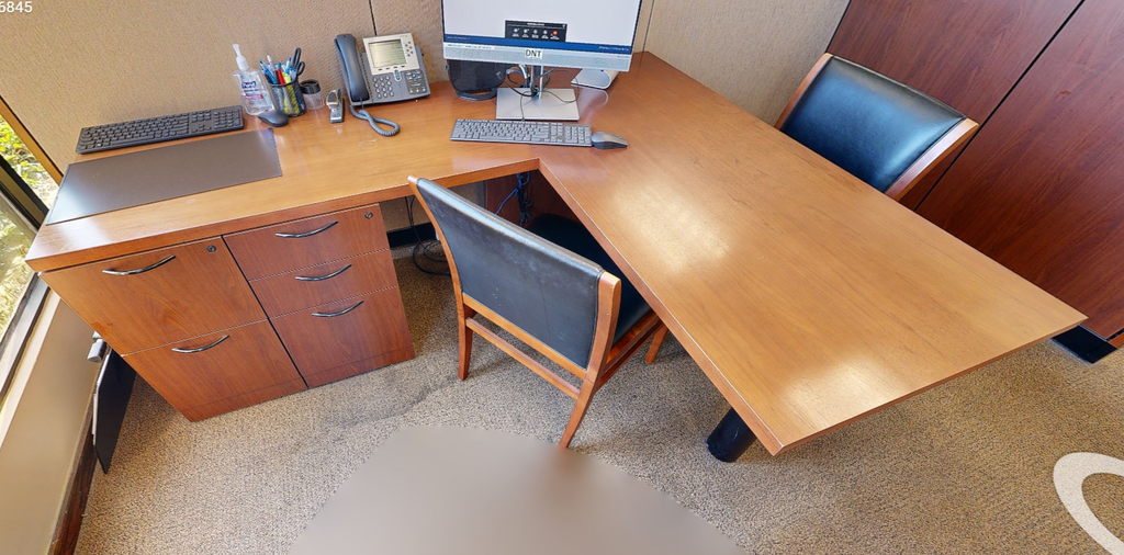 L-shaped desk