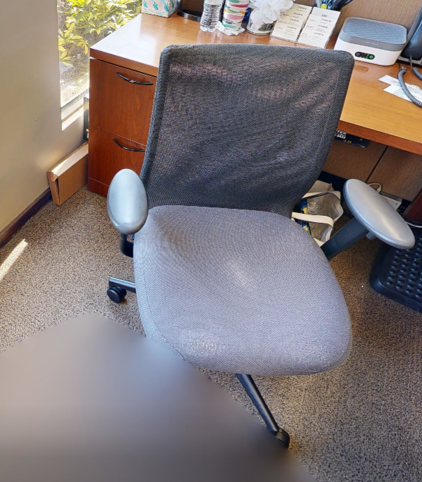 Task chair with arms