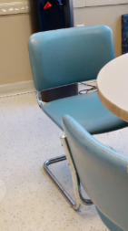 Blue side chair