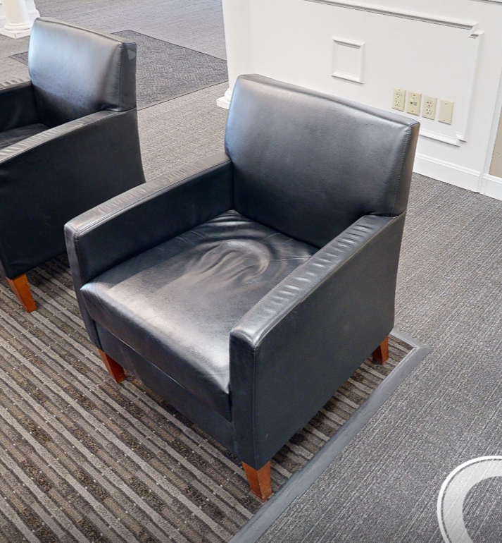 Black lounge chair