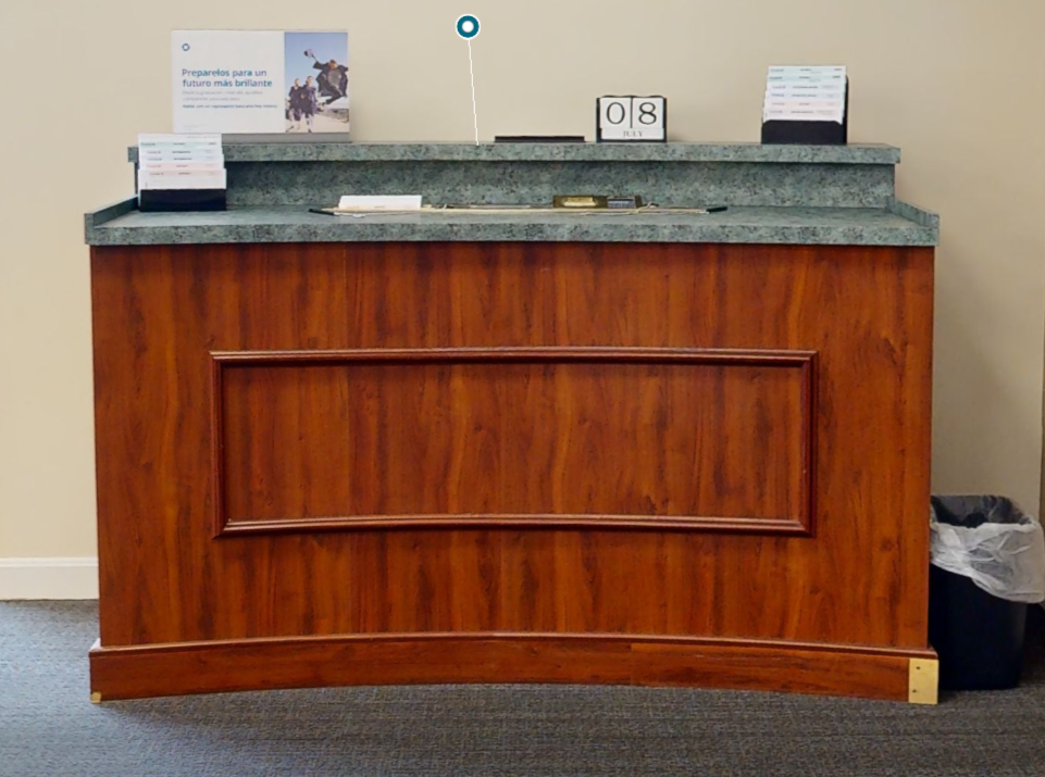 Large cheque desk