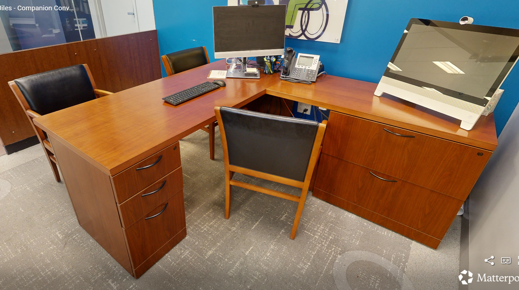 L-shaped desk