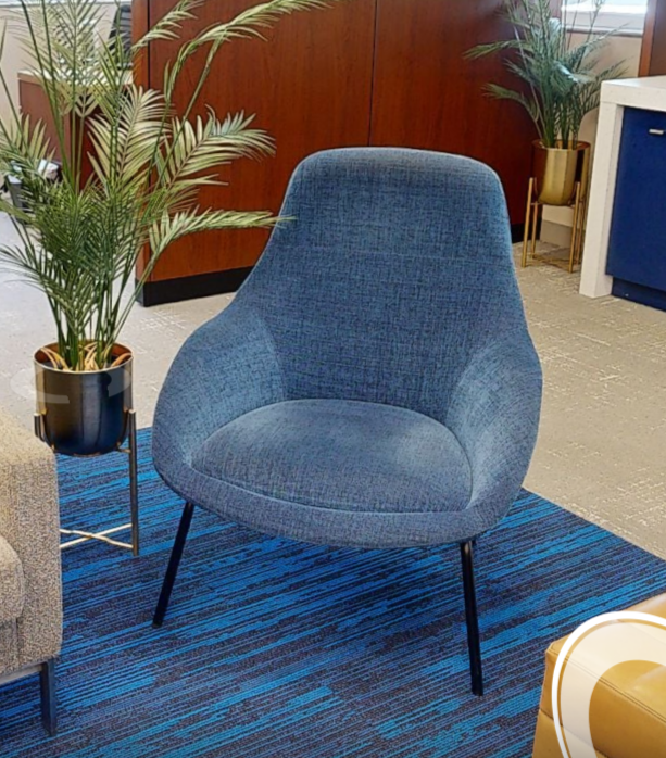 Blue lounge chair