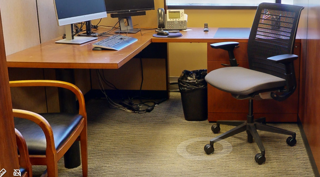 L-shaped desk
