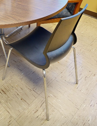 Black side chair no arms