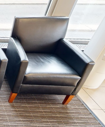 Black lounge chair