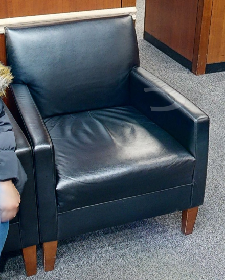 Black lounge chair