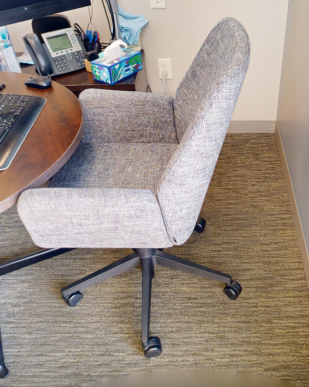 Grey mobile confernce chair