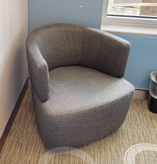Grey lounge chair