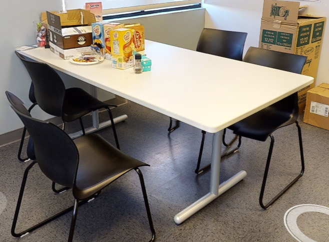 White training table