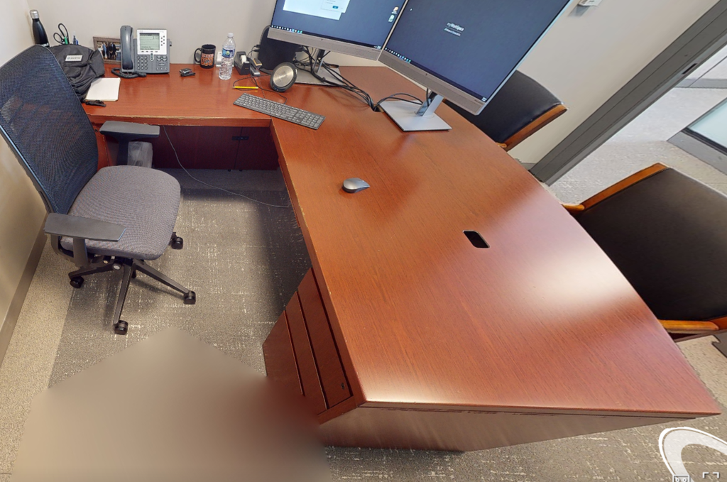L-shaped desk
