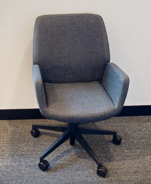 Grey mobile conference chair