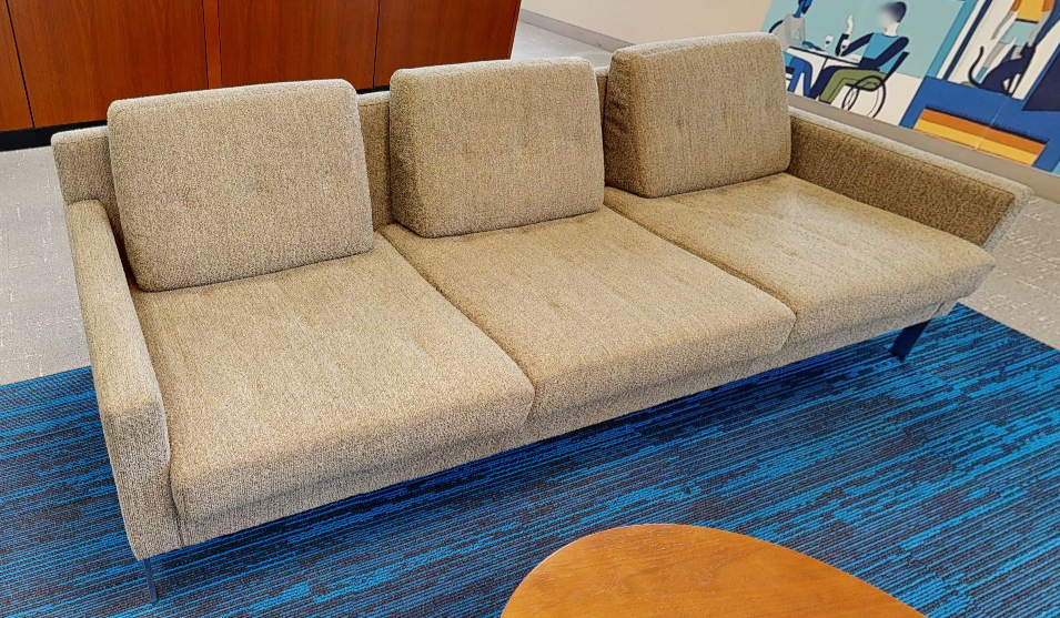 3 seat grey couch