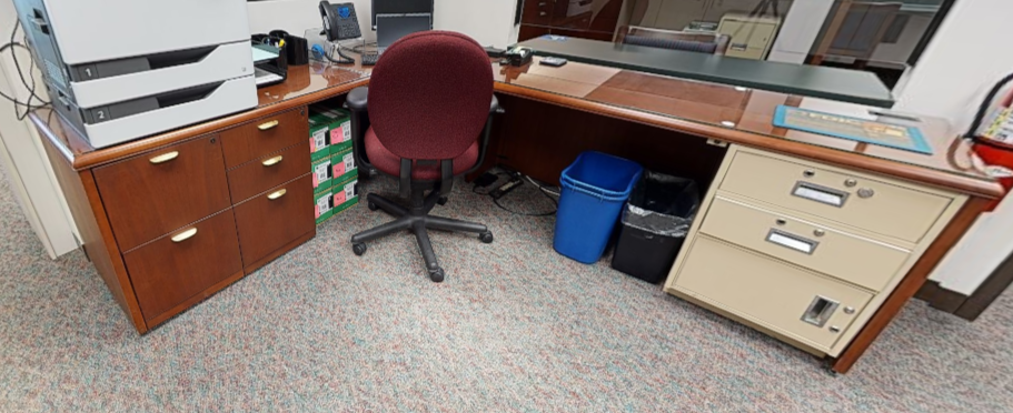 L-shaped desk