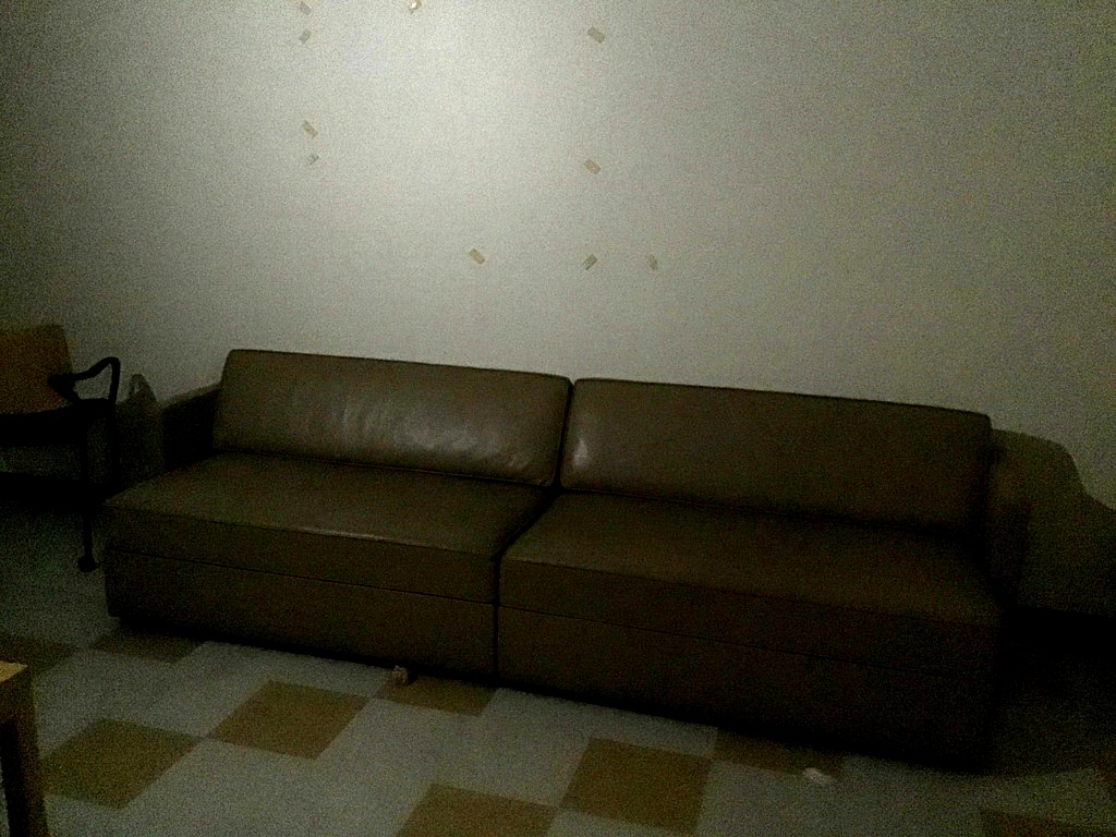 L103" W34" H29" Leather sofa