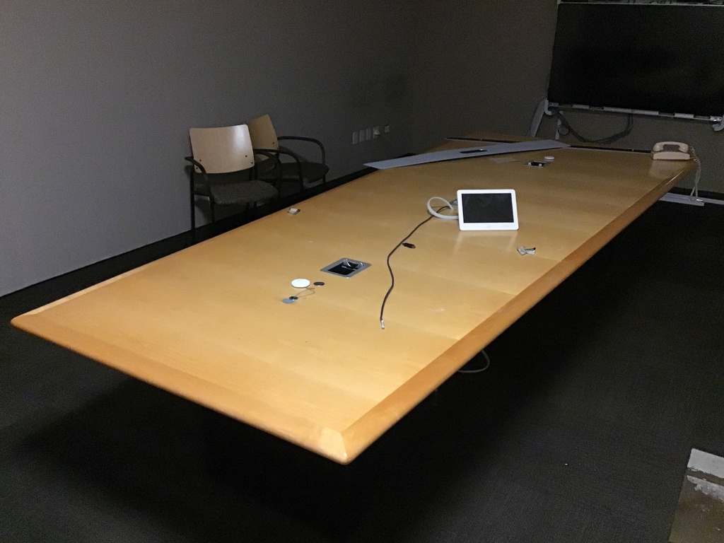 L113" W66" H29" Conf table Maple