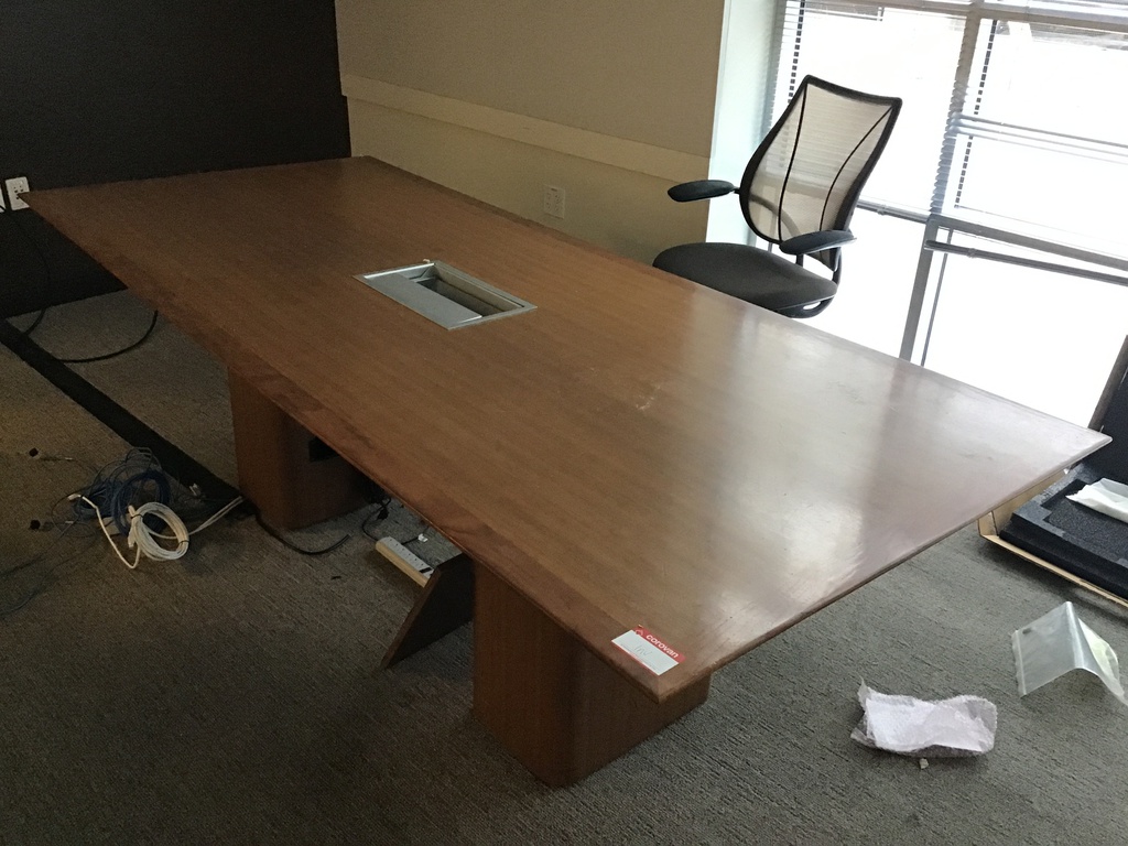 L96" W42" H29" Conf table American Cherry