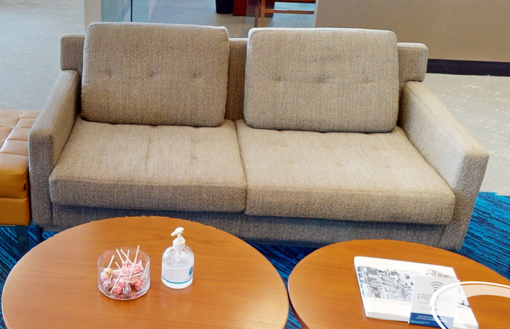 2 seat grey couch